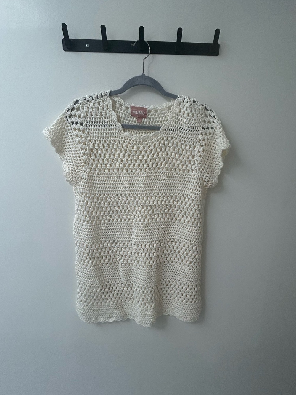 Show Me Your MuMu Cream Crochet Swim Coverup